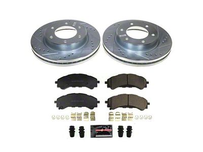 PowerStop Z23 Evolution Sport 6-Lug Brake Rotor and Pad Kit; Front (21-25 Bronco, Excluding Raptor)