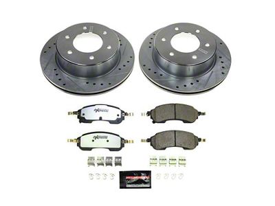 PowerStop Z36 Extreme Truck and Tow 6-Lug Brake Rotor and Pad Kit; Rear (21-25 Bronco, Excluding Raptor)