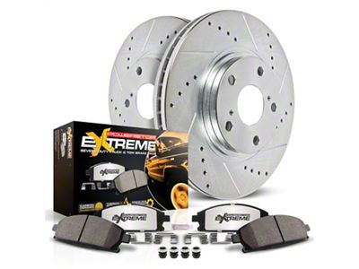 PowerStop Z36 Extreme Truck and Tow 6-Lug Brake Rotor and Pad Kit; Front (21-25 Bronco, Excluding Raptor)