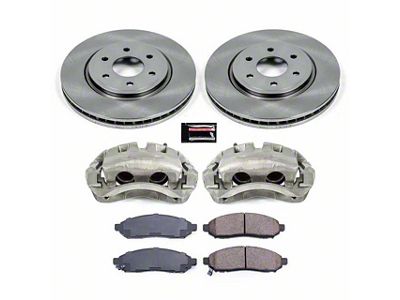 PowerStop OE Replacement 6-Lug Brake Rotor, Pad and Caliper Kit; Front (16-25 V6 Frontier)