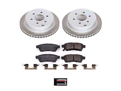 PowerStop Semi-Coated 6-Lug Brake Rotor and Pad Kit; Rear (05-25 Frontier)