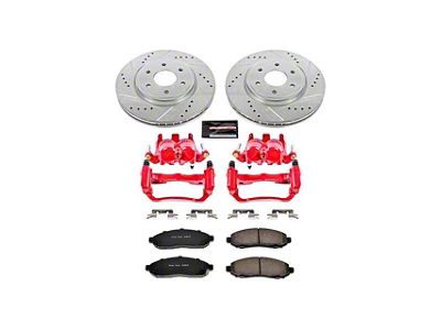 PowerStop Z23 Evolution Sport 6-Lug Brake Rotor, Pad and Caliper Kit; Front (05-15 V6 Frontier)