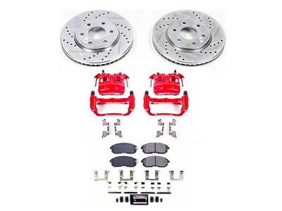PowerStop Z23 Evolution Sport 6-Lug Brake Rotor, Pad and Caliper Kit; Front (16-19 2.5L Frontier)