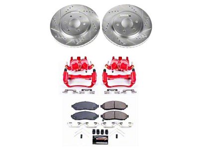 PowerStop Z23 Evolution Sport 6-Lug Brake Rotor, Pad and Caliper Kit; Front (16-25 V6 Frontier)