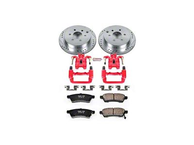 PowerStop Z23 Evolution Sport 6-Lug Brake Rotor, Pad and Caliper Kit; Rear (05-25 Frontier)