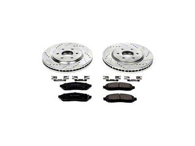 PowerStop Z23 Evolution Sport 6-Lug Brake Rotor and Pad Kit; Front (05-15 V6 Frontier)