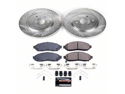 PowerStop Z23 Evolution Sport 6-Lug Brake Rotor and Pad Kit; Front (16-25 V6 Frontier)