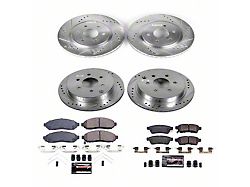 PowerStop Z23 Evolution Sport 6-Lug Brake Rotor and Pad Kit; Front and Rear (16-25 V6 Frontier)