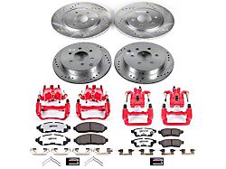 PowerStop Z36 Extreme Truck and Tow 6-Lug Brake Rotor, Pad and Caliper Kit; Front and Rear (05-15 V6 Frontier)