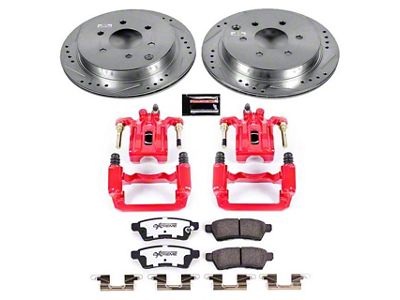 PowerStop Z36 Extreme Truck and Tow 6-Lug Brake Rotor, Pad and Caliper Kit; Rear (05-25 Frontier)
