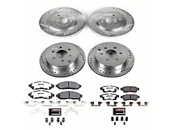 PowerStop Z36 Extreme Truck and Tow 6-Lug Brake Rotor and Pad Kit; Front and Rear (16-26 V6 Frontier)