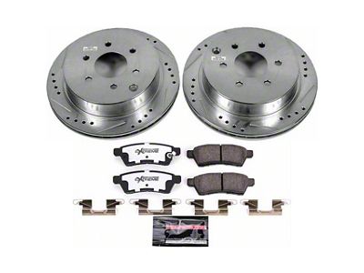 PowerStop Z36 Extreme Truck and Tow 6-Lug Brake Rotor and Pad Kit; Rear (05-25 Frontier)