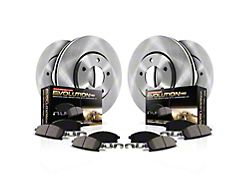 PowerStop OE Replacement Brake Rotor and Pad Kit; Front and Rear (17-21 Jeep Grand Cherokee WK2 w/ Solid Rear Rotors, Excluding SRT & Trackhawk)