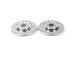 PowerStop Evolution Cross-Drilled and Slotted Rotors; Rear Pair (14-23 Jeep Cherokee KL w/ Dual Piston Front Calipers)