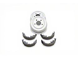 PowerStop OE Replacement Brake Drum and Pad Kit; Rear (92-01 Jeep Cherokee XJ w/ 9-Inch Rear Drums)
