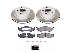 PowerStop Semi-Coated Brake Rotor and Pad Kit; Front (90-91 4WD Jeep Cherokee XJ; 92-98 Jeep Cherokee XJ; 1999 Jeep Cherokee XJ w/ 3-1/4-Inch Composite Rotors)