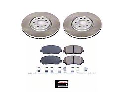 PowerStop Semi-Coated Brake Rotor and Pad Kit; Front (14-23 Jeep Cherokee KL w/ Single Piston Front Calipers)