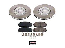 PowerStop Semi-Coated Brake Rotor and Pad Kit; Front (14-16 Jeep Cherokee KL w/ Dual Piston Front Calipers)
