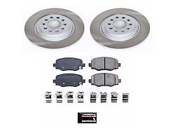 PowerStop Semi-Coated Brake Rotor and Pad Kit; Rear (14-23 Jeep Cherokee KL w/ Dual Piston Front Calipers)