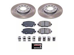 PowerStop Semi-Coated Brake Rotor and Pad Kit; Rear (14-23 Jeep Cherokee KL w/ Single Piston Front Calipers)