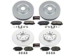 PowerStop Z17 Evolution Plus Brake Rotor and Pad Kit; Front and Rear (14-23 Jeep Cherokee KL w/ Single Piston Front Calipers)