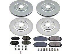 PowerStop Z17 Evolution Plus Brake Rotor and Pad Kit; Front and Rear (17-23 Jeep Cherokee KL w/ Dual Piston Front Calipers)