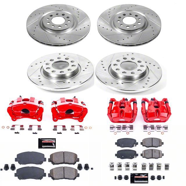 PowerStop Jeep Cherokee Z23 Evolution Brake Rotor, Pad and Caliper Kit