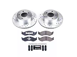 PowerStop Z23 Evolution Sport Brake Rotor and Pad Kit; Front (90-91 4WD Jeep Cherokee XJ; 92-98 Jeep Cherokee XJ; 1999 Jeep Cherokee XJ w/ 3-1/4-Inch Composite Rotors)