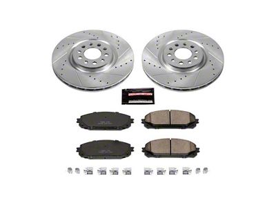 PowerStop Z23 Evolution Sport Brake Rotor and Pad Kit; Front (14-16 Jeep Cherokee KL w/ Dual Piston Front Calipers)
