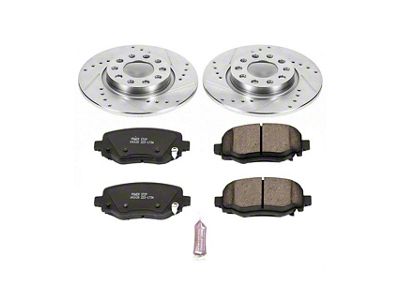PowerStop Z23 Evolution Sport Brake Rotor and Pad Kit; Rear (14-23 Jeep Cherokee KL w/ Single Piston Front Calipers)