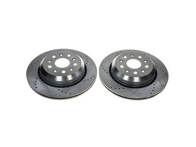 PowerStop Evolution Cross-Drilled and Slotted Rotors; Rear Pair (20-25 Jeep Gladiator JT)