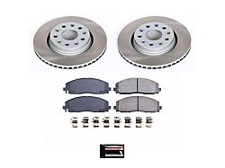 PowerStop Semi-Coated Brake Rotor and Pad Kit; Front (20-25 Jeep Gladiator JT Launch Edition, Rubicon)