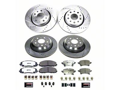 PowerStop Z36 Extreme Truck and Tow Brake Rotor and Pad Kit; Front and Rear (20-25 Jeep Gladiator JT)