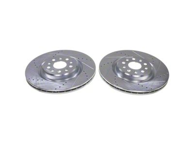 PowerStop Evolution Cross-Drilled and Slotted Rotors; Front Pair (22-26 Jeep Grand Cherokee WL w/ BR8 Brake Code)