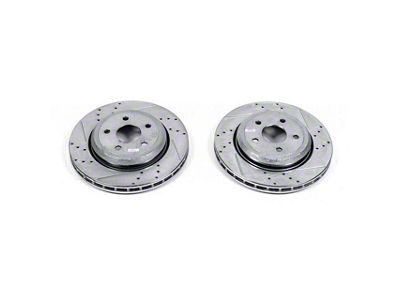 PowerStop Evolution Cross-Drilled and Slotted Rotors; Rear Pair (12-21 Jeep Grand Cherokee WK2 SRT, SRT8, Trackhawk)
