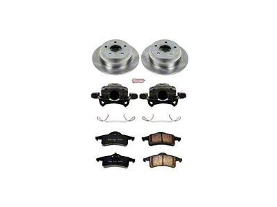 PowerStop OE Replacement Brake Rotor, Pad and Caliper Kit; Rear (99-04 Jeep Grand Cherokee WJ)