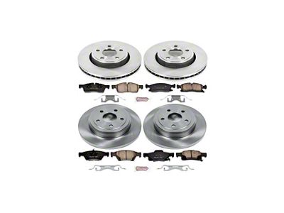 PowerStop OE Replacement Brake Rotor and Pad Kit; Front and Rear (11-16 Jeep Grand Cherokee WK2 w/ Solid Rear Rotors, Excluding SRT & SRT8)