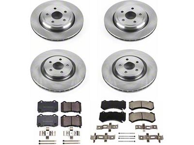 PowerStop OE Replacement Brake Rotor and Pad Kit; Front and Rear (12-17 Jeep Grand Cherokee WK2 SRT, SRT8)