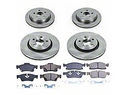 PowerStop OE Replacement Brake Rotor and Pad Kit; Front and Rear (13-15 Jeep Grand Cherokee WK2 w/ Vented Rear Rotors, Excluding SRT & SRT8)