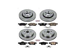 PowerStop OE Replacement Brake Rotor and Pad Kit; Front and Rear (16-21 Jeep Grand Cherokee WK2 w/ Vented Rear Rotors, Excluding SRT & Trackhawk)