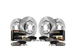 PowerStop OE Replacement Brake Rotor and Pad Kit; Front and Rear (2021 Jeep Grand Cherokee WK2 SRT w/ 1-Piece Front Rotors)