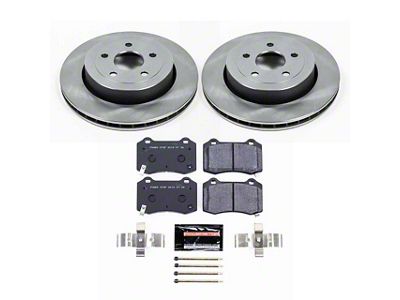 PowerStop Track Day Brake Rotor and Pad Kit; Rear (06-10 Jeep Grand Cherokee WK SRT8)