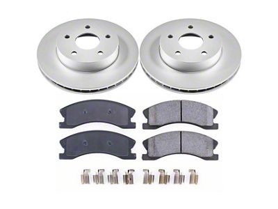 PowerStop Z17 Evolution Plus Brake Rotor and Pad Kit; Front (99-02 Jeep Grand Cherokee WJ w/ Akebono Calipers; 03-04 Jeep Grand Cherokee WJ)
