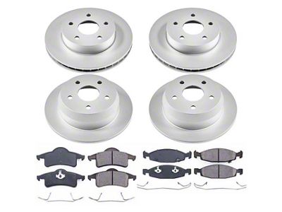 PowerStop Z17 Evolution Plus Brake Rotor and Pad Kit; Front and Rear (99-02 Jeep Grand Cherokee WJ w/ Teves Calipers)