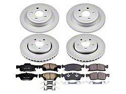 PowerStop Z17 Evolution Plus Brake Rotor and Pad Kit; Front and Rear (17-21 Jeep Grand Cherokee WK2 w/ Solid Rear Rotors, Excluding SRT & Trackhawk)
