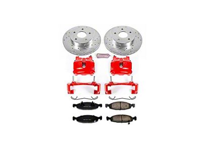 PowerStop Z23 Evolution Sport Brake Rotor, Pad and Caliper Kit; Front (99-02 Jeep Grand Cherokee WJ w/ Teves Calipers)