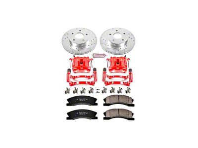 PowerStop Z23 Evolution Sport Brake Rotor, Pad and Caliper Kit; Front (99-02 Jeep Grand Cherokee WJ w/ Akebono Calipers; 03-04 Jeep Grand Cherokee WJ)