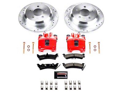 PowerStop Z23 Evolution Sport Brake Rotor, Pad and Caliper Kit; Rear (95-98 Jeep Grand Cherokee ZJ)
