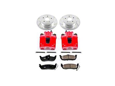 PowerStop Z23 Evolution Sport Brake Rotor, Pad and Caliper Kit; Rear (05-10 Jeep Grand Cherokee WK, Excluding SRT8)