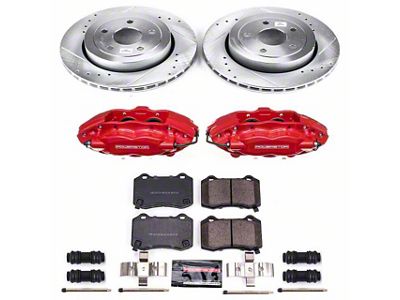 PowerStop Z23 Evolution Sport Brake Rotor, Pad and Caliper Kit; Rear (06-10 Jeep Grand Cherokee WK SRT8)